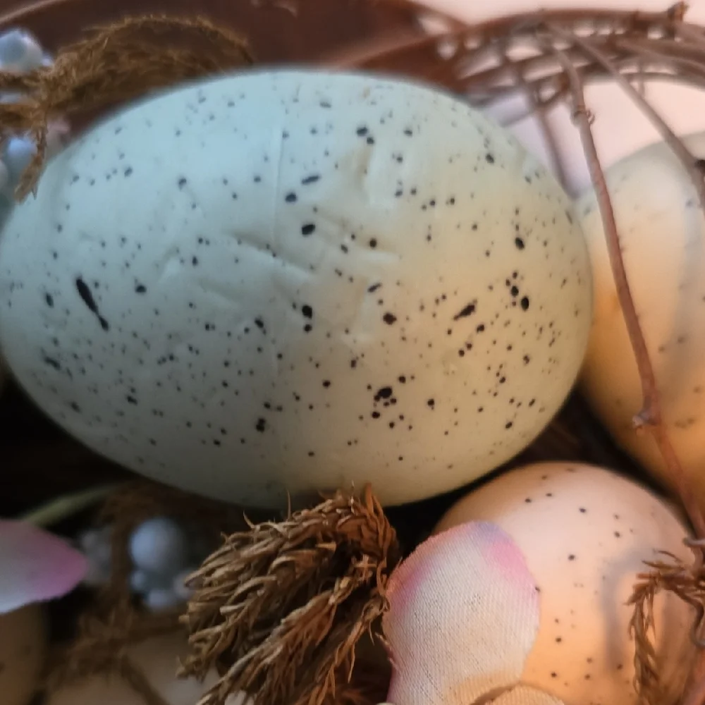 Easter Egg Wreath with Pastel Accents, **Blemish